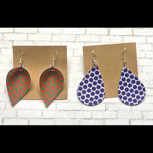 Dangle Teardrop Earrings (Lot of 2) New - Picture 2 of 3
